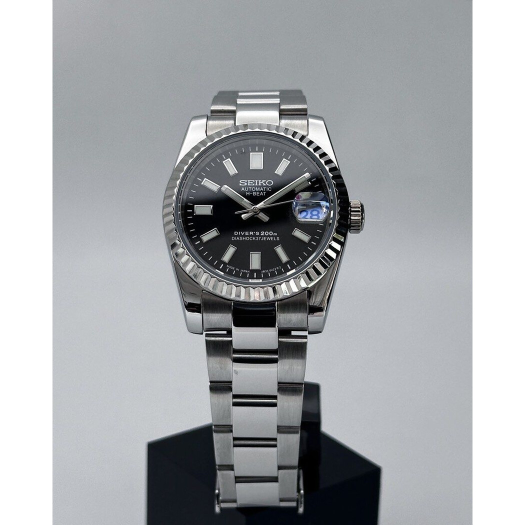 Custom Seiko Mod • Black 62Mas Datejust • 36mm